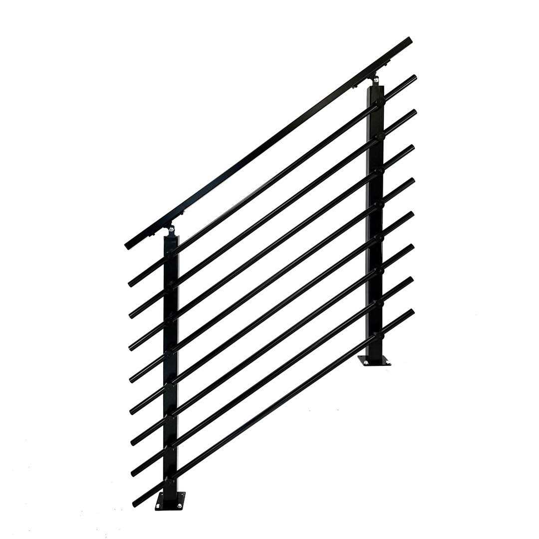 Concept Fusion Fusion Modern Horizontal Adjustable Railing Banister System for Staircases Balconies and Decks Complete Guard Railing Kit - Cheap Fitting