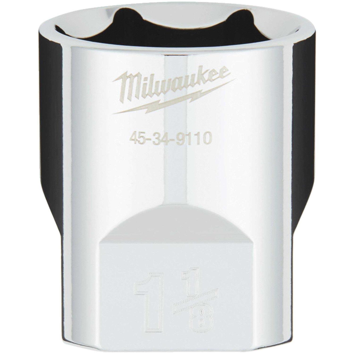 Milwaukee 1/2 Drive SAE 6-Point Socket with Four Flat Sides - Cheap Fitting