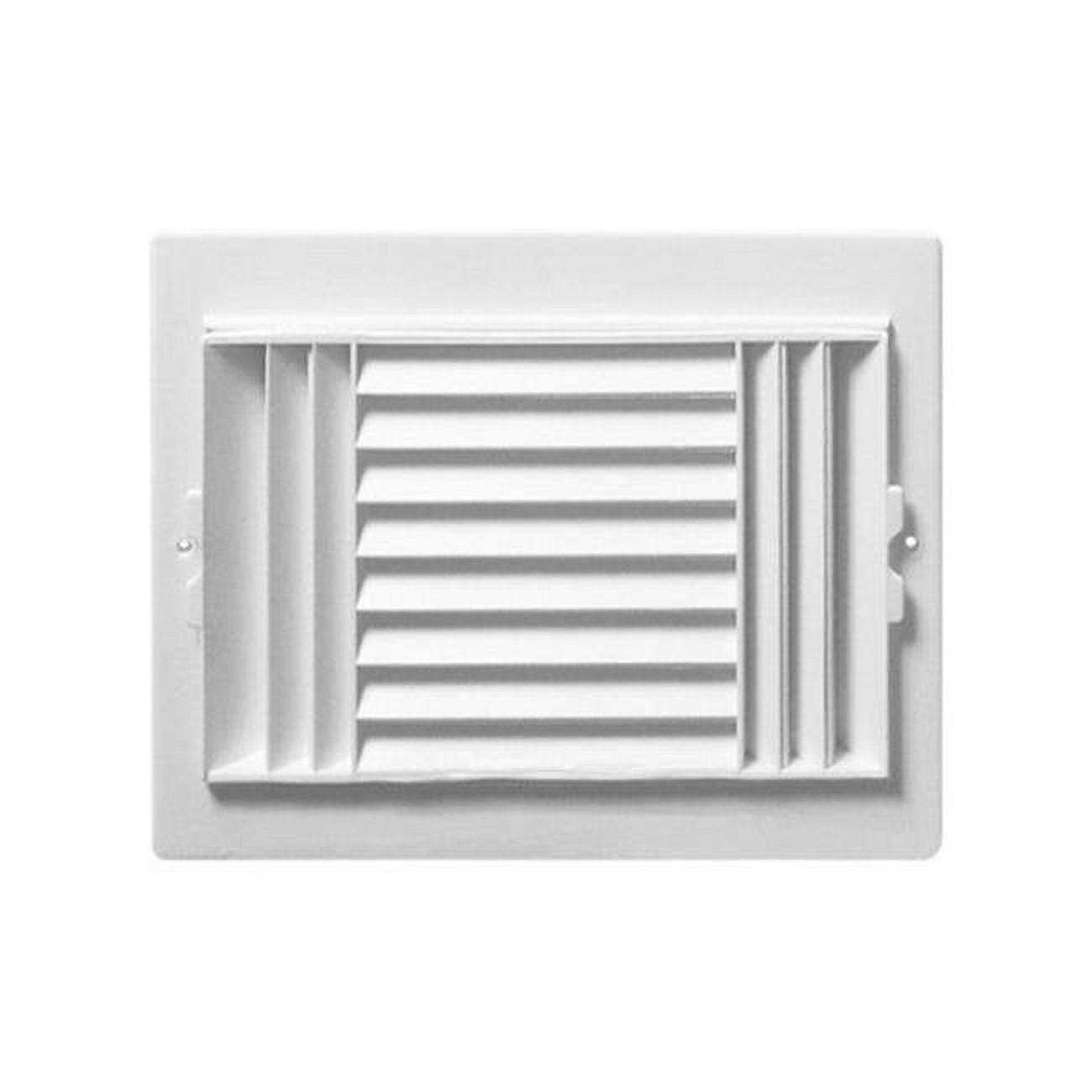 Deflect-O Jordan 10 in. H x 8 in. W 3-Way White Plastic Ceiling Register - Cheap Fitting