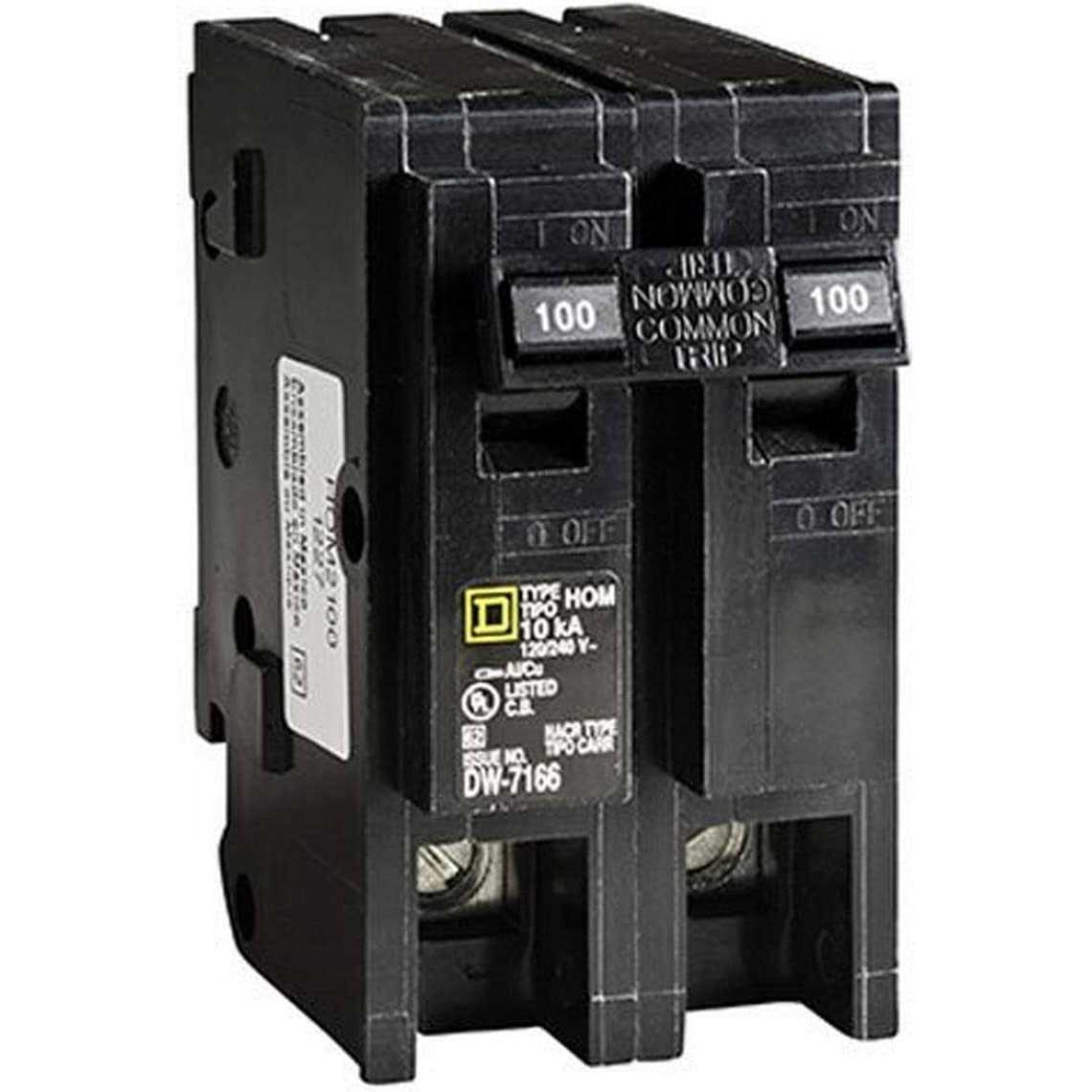 Square D Double Pole Homeline Circuit Breaker - Cheap Fitting