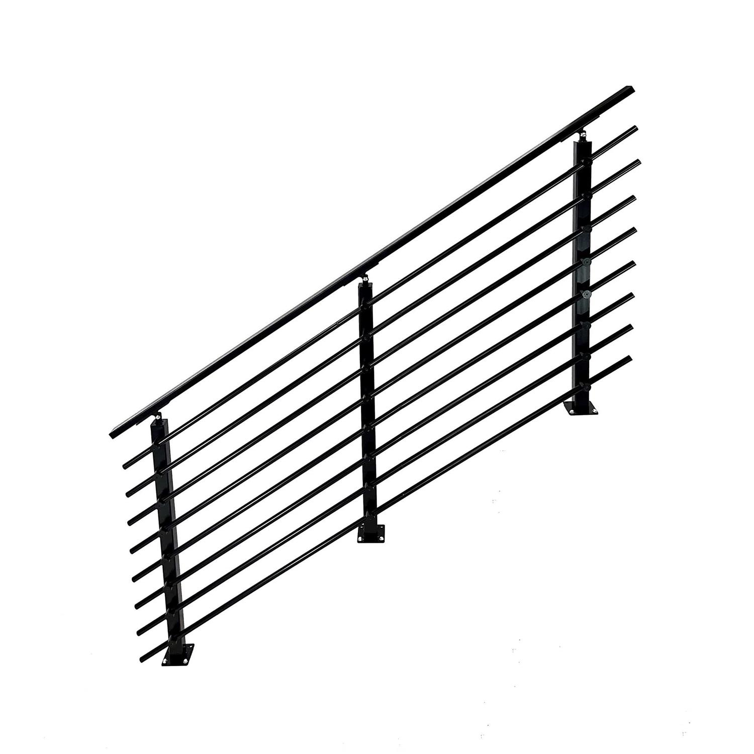 Concept Fusion Fusion Modern Horizontal Adjustable Railing Banister System for Staircases Balconies and Decks Complete Guard Railing Kit - Cheap Fitting