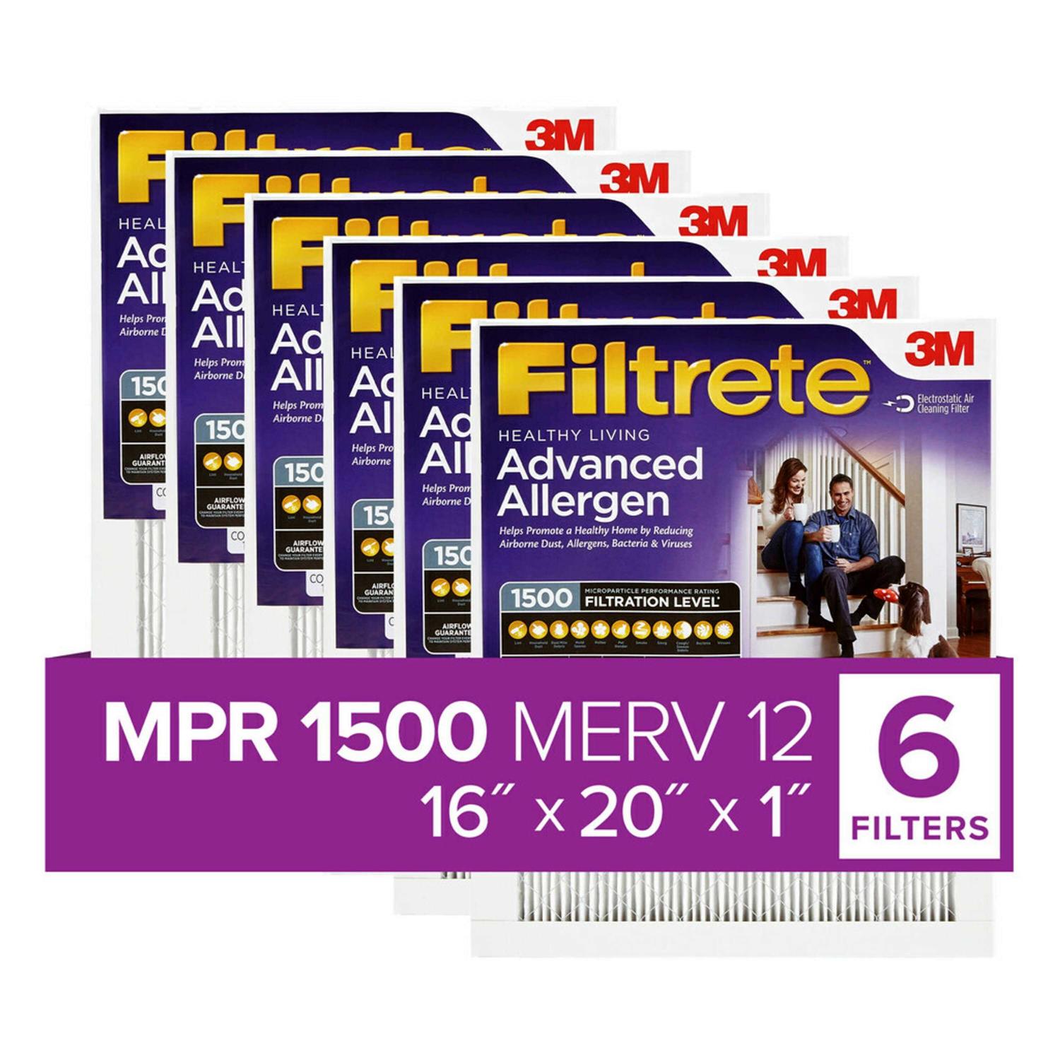 Filtrete Healthy Living Advanced Allergen Reduction HVAC Furnace Air Filter - Cheap Fitting