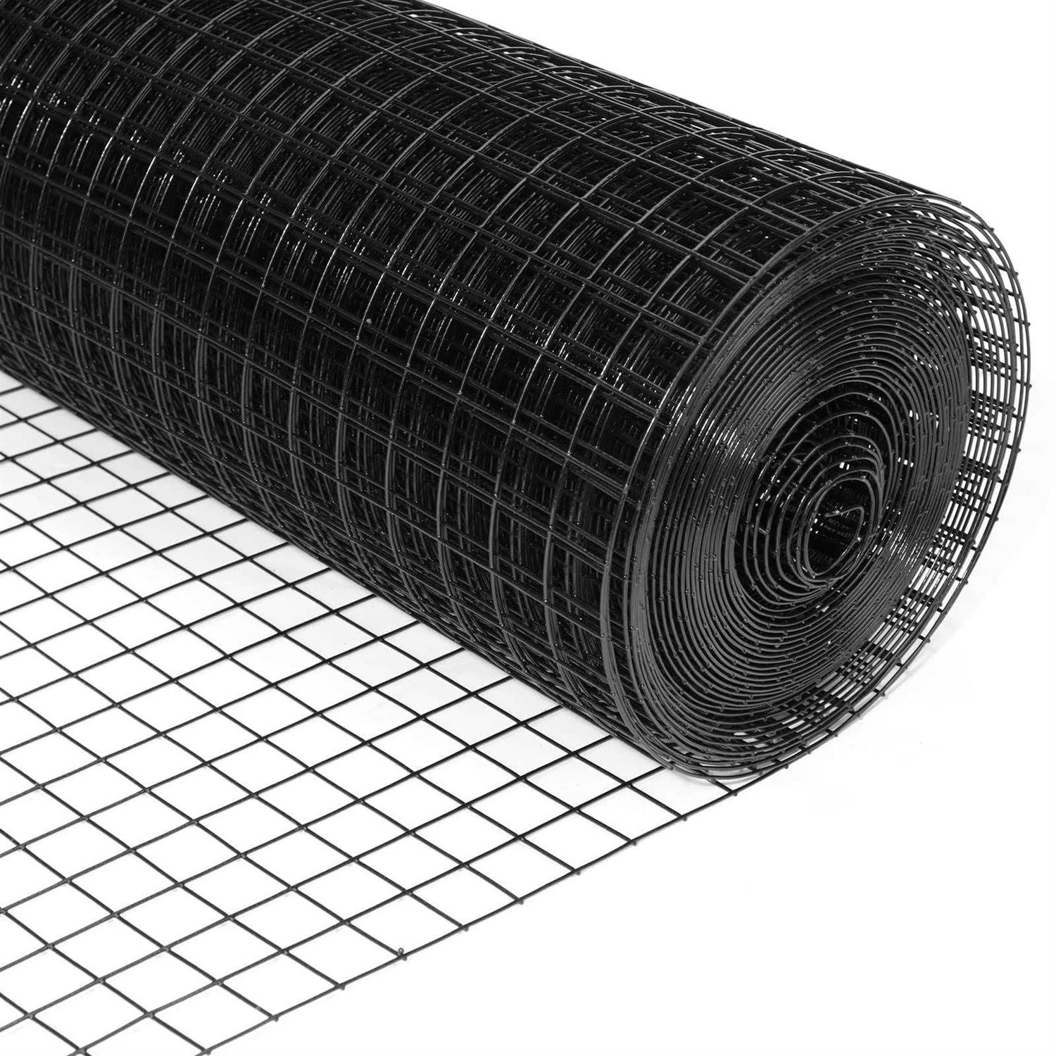 forimo 24” x 1/2inch Hardware Cloth 19 Gauge Black Vinyl Coated Welded Fence Mesh for Home and Garden Fence and Home Improvement Project - Cheap Fitting