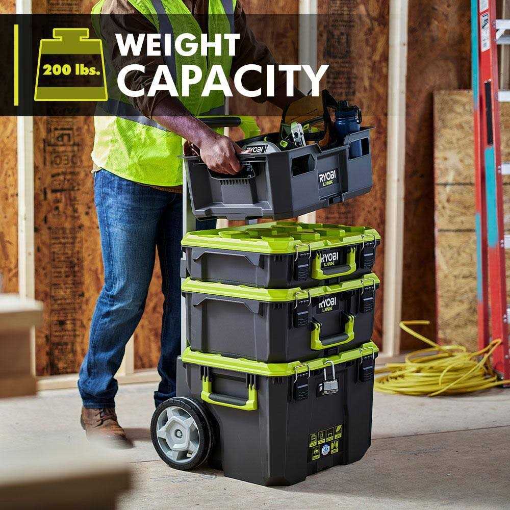 RYOBI LINK Rolling Tool Box with LINK Standard Tool Box and LINK Tool - Cheap Fitting
