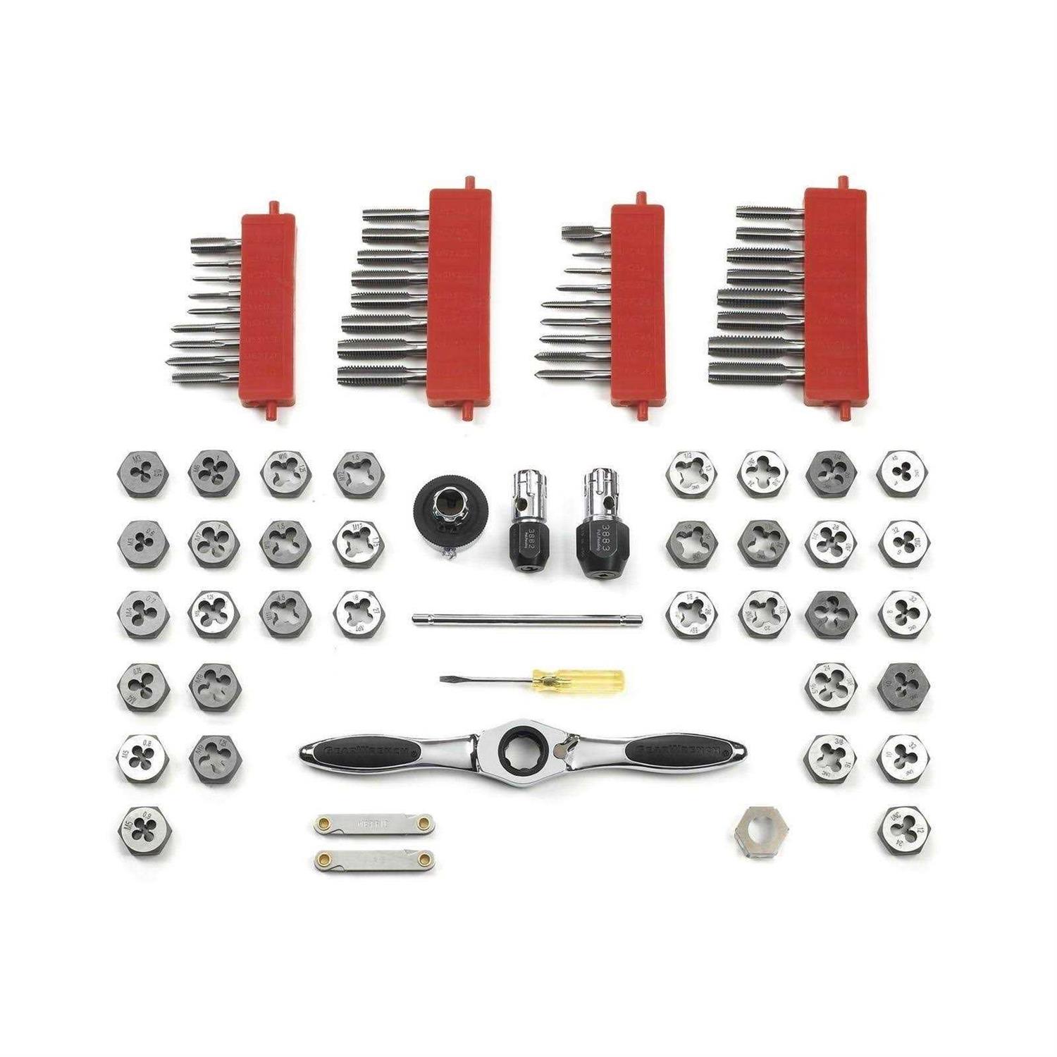 GearWrench 3887 SAE/Metric Ratcheting Tap and Die Set - Cheap Fitting