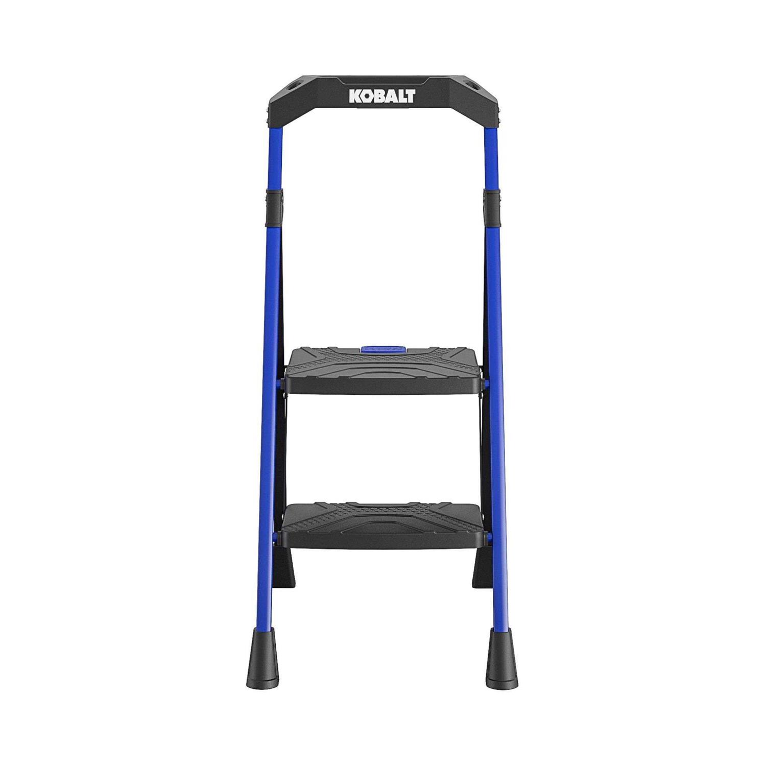 Kobalt 3-Step 300-lb Capacity Black Steel Foldable Step Stool - Cheap Fitting