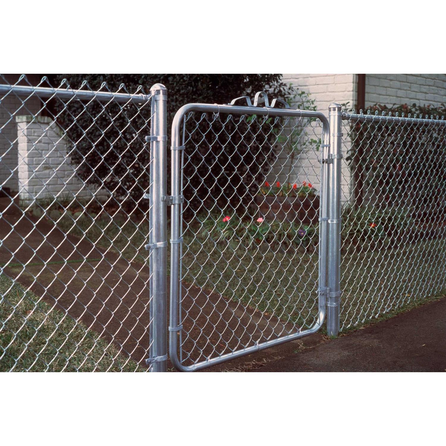 tabindeal 4-ft H x 3-1/2-ft W Galvanized Steel Walk-thru Chain Link Fence Gate with Mesh Size 2.375-in 85221 - Cheap Fitting