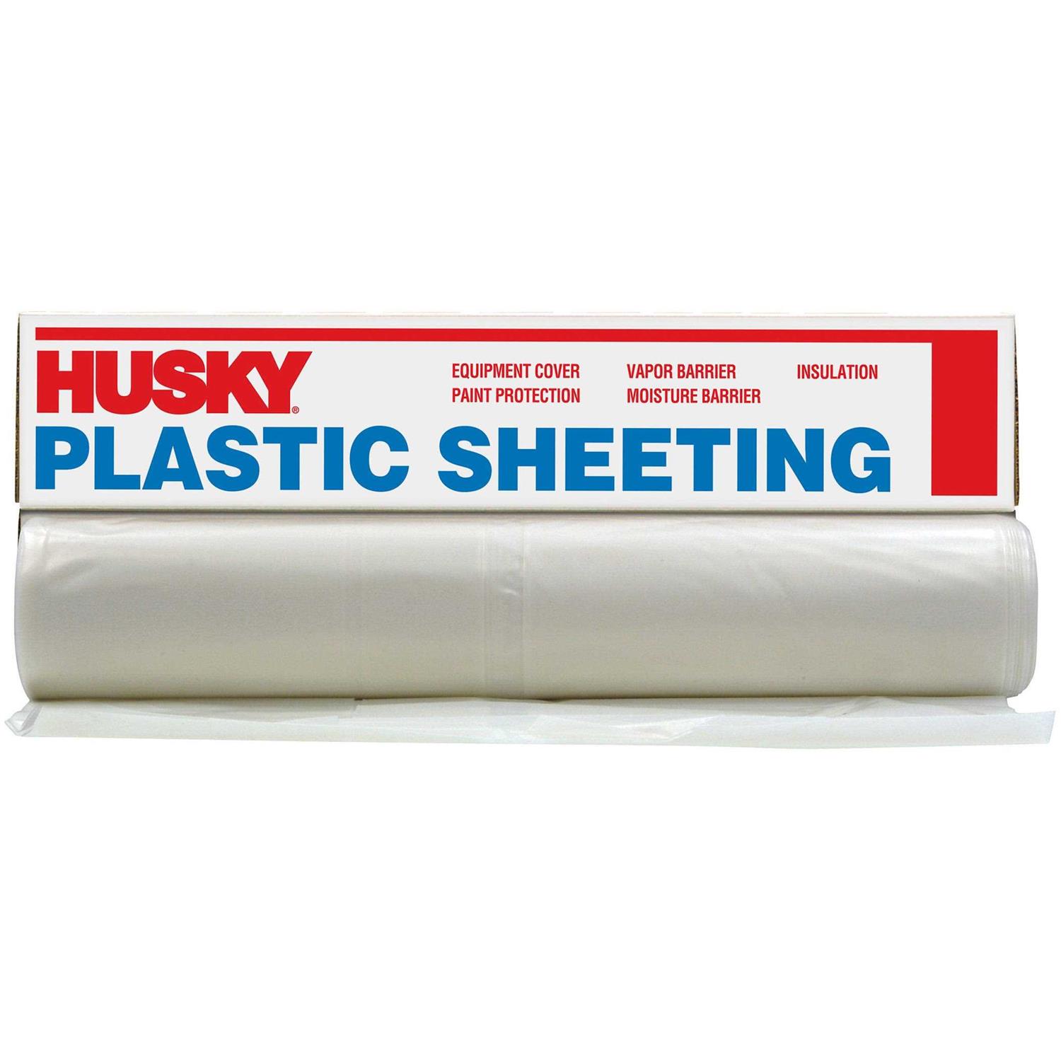 Poly-America 12′ x 100′ Clear 6 Mil Polyethylene Husky Plastic Sheeting - Cheap Fitting