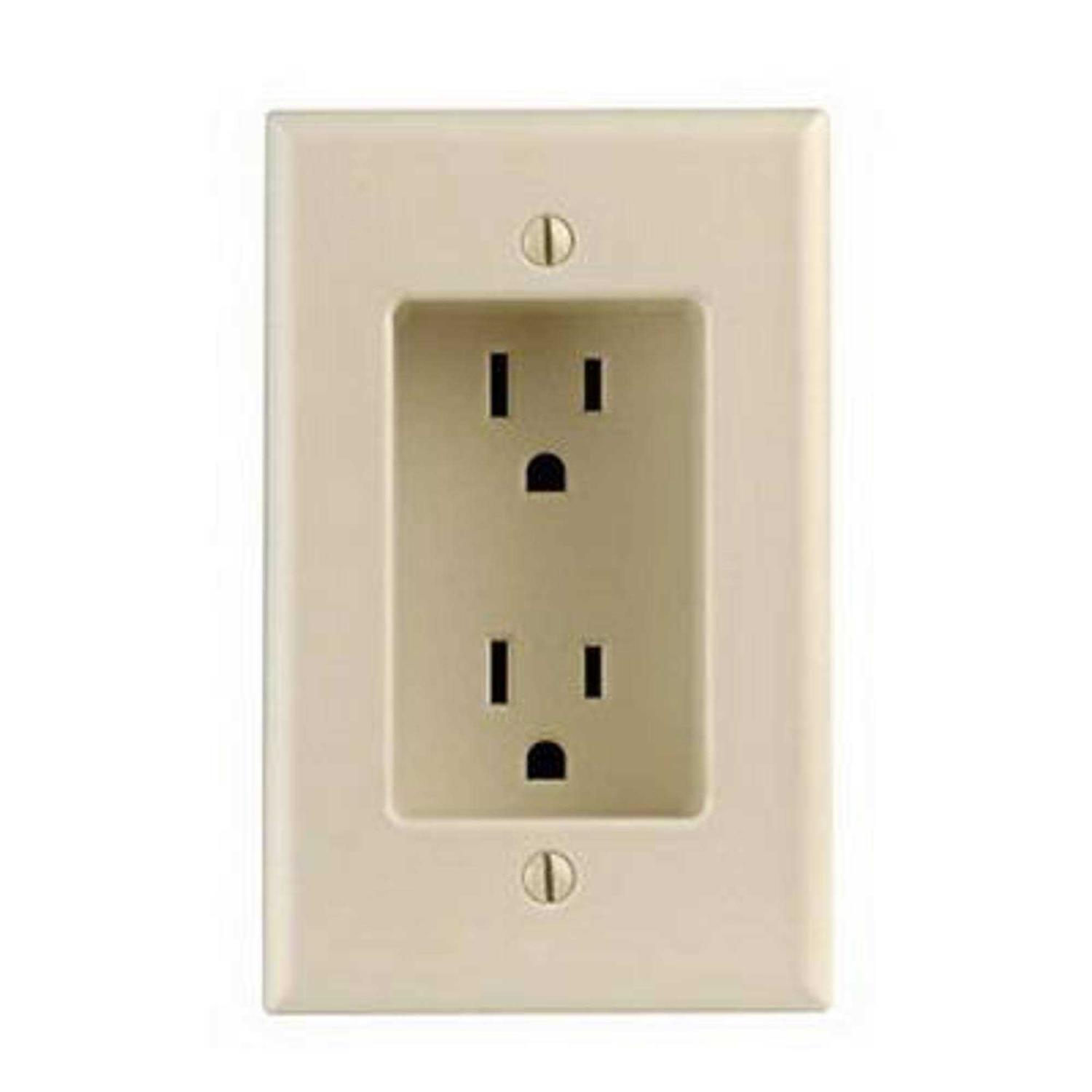 Leviton Recessed Duplex Receptacle 689 - Cheap Fitting