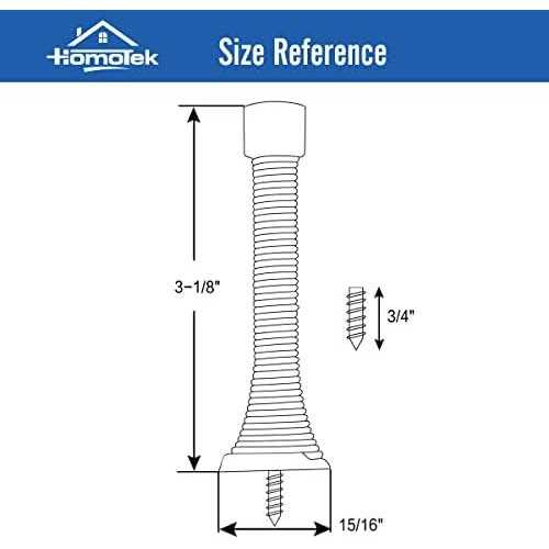 Homotek 12 Pack Spring Door 3-1/8 Heavy Duty Door Stop - Cheap Fitting