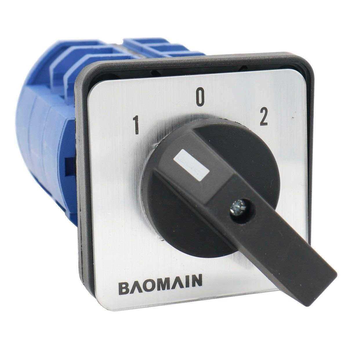Baomain Universal Rotary Changeover Switch SZW26-63/D303.3 660V 63A 3 Position 3 Phase - Cheap Fitting