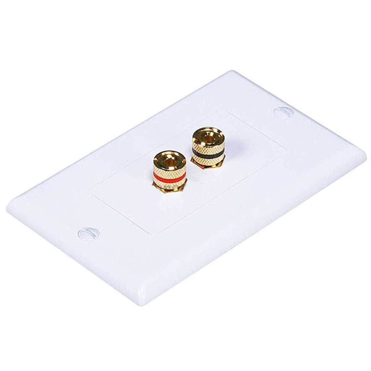 Monoprice Banana Binding Post Two-piece Inset Wall Plate 3324 - Cheap Fitting
