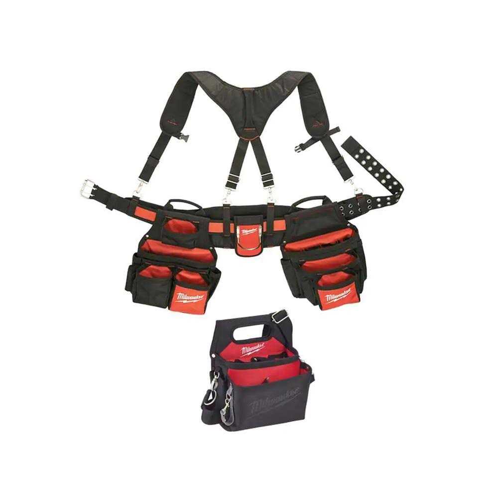 Milwaukee General Contractor Work Belt with Suspension Rig Pouch - Cheap Fitting