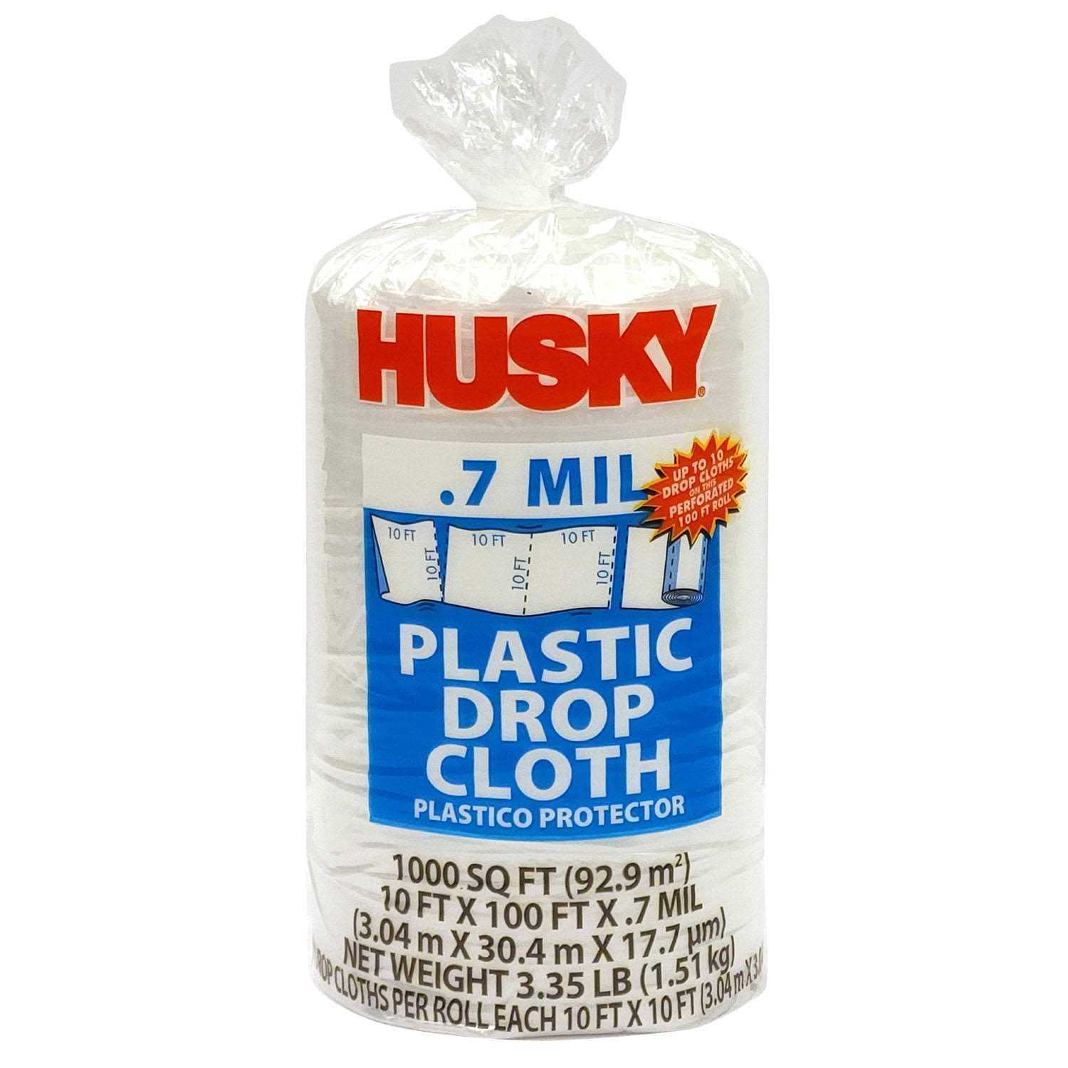 Husky 10′ x 100′ Plastic Drop Cloth - Cheap Fitting