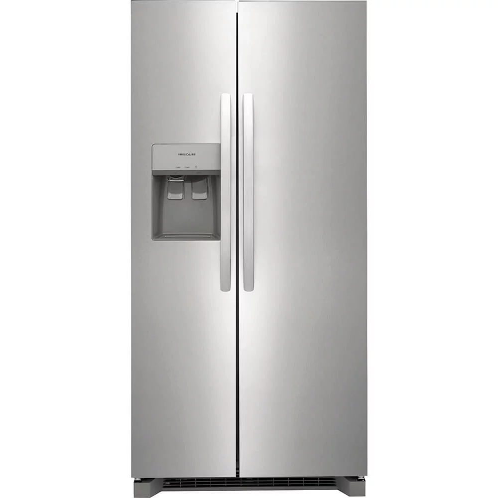 Frigidaire FRSS2323AS 22.3 cu. ft. 33'' Standard Depth Side by Side Refrigerator. Keeps Food Fresh & Reduce Freezer Burn Top to Bottom with EvenTemp. ENERGY STAR Certified. - Cheap Fitting