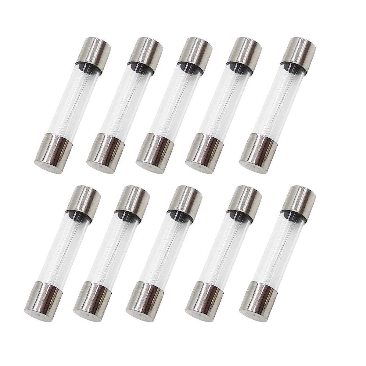Compstudio 5Pcs/Lot F6.3AL250V 6X30MM 6.3A Fast Blow Fuse 250V F6.3AL Glass Fuse 6.3 Amp Fast-Acting Fuse - Cheap Fitting