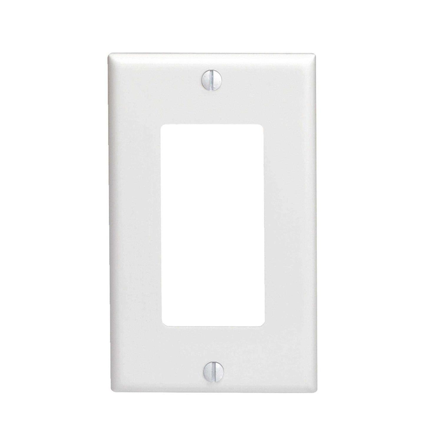 Leviton 80401-NW 1-Gang Decora Wallplate - Cheap Fitting