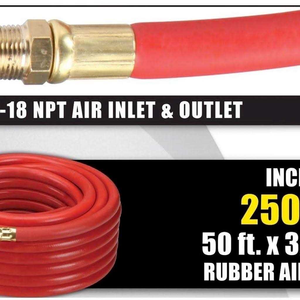 Central Pneumatic 3/8 in. x 50 ft. Retractable Hose Reel - Cheap Fitting