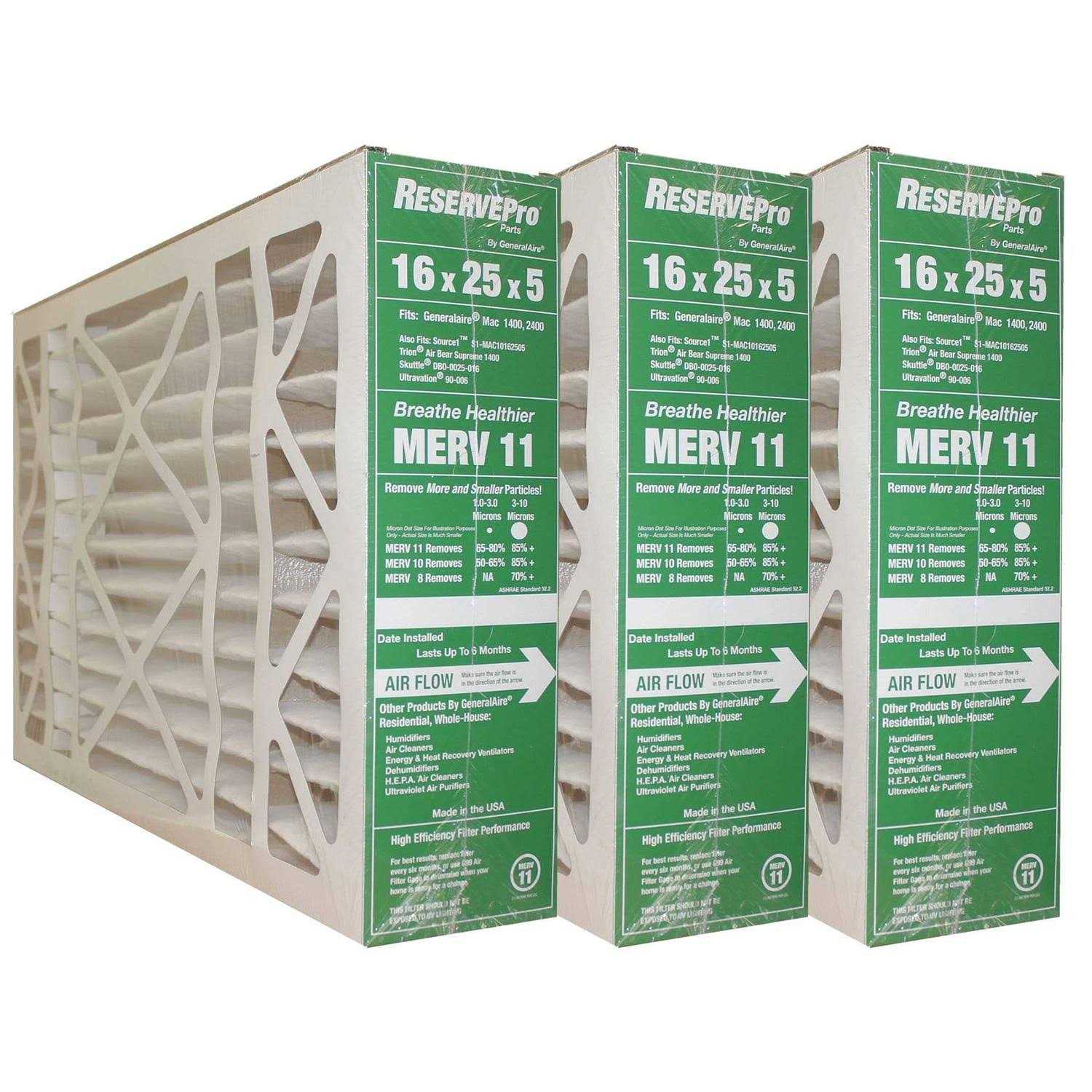 GeneralAire # 4541 MERV 11 for # GF 4511 ReservePro 16x25x5 furnace Filter - Cheap Fitting