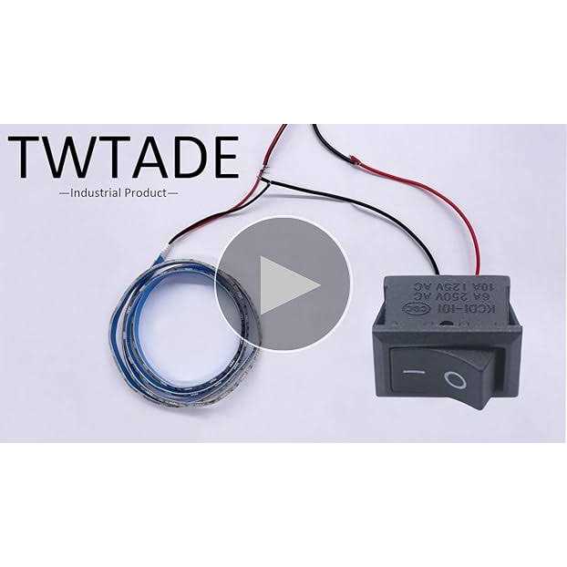 TWTADE 10Pcs Rocker Switch ON/Off 2Pin Latching Square Toggle SPST Switch Snap with Wires KCD1-X-F - Cheap Fitting