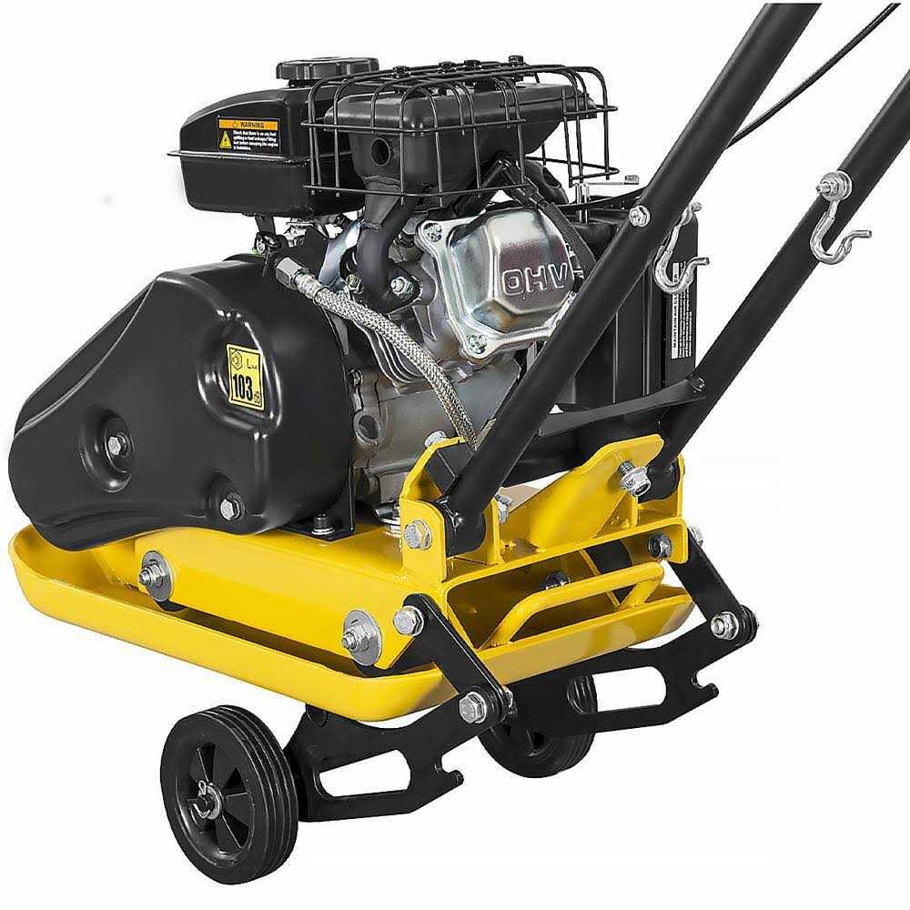 Stark 3 HP Walk Behind Soil Vibratory Plate Compactor Rammer with Foldable Handle and Wheel - Cheap Fitting