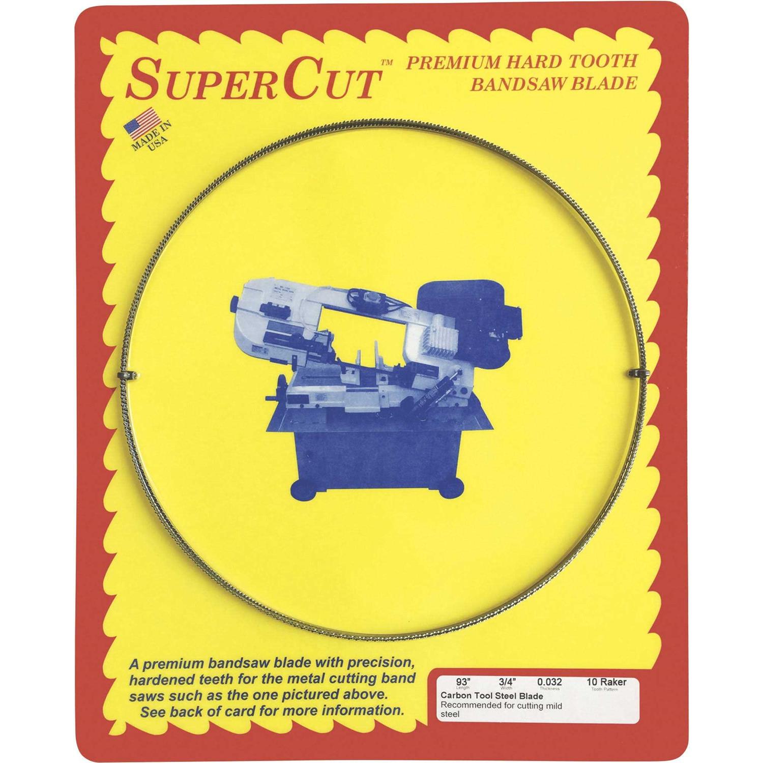 Supercut 93 x 3/4 x .032 x 10 TPI Raker Bandsaw Blade - Cheap Fitting