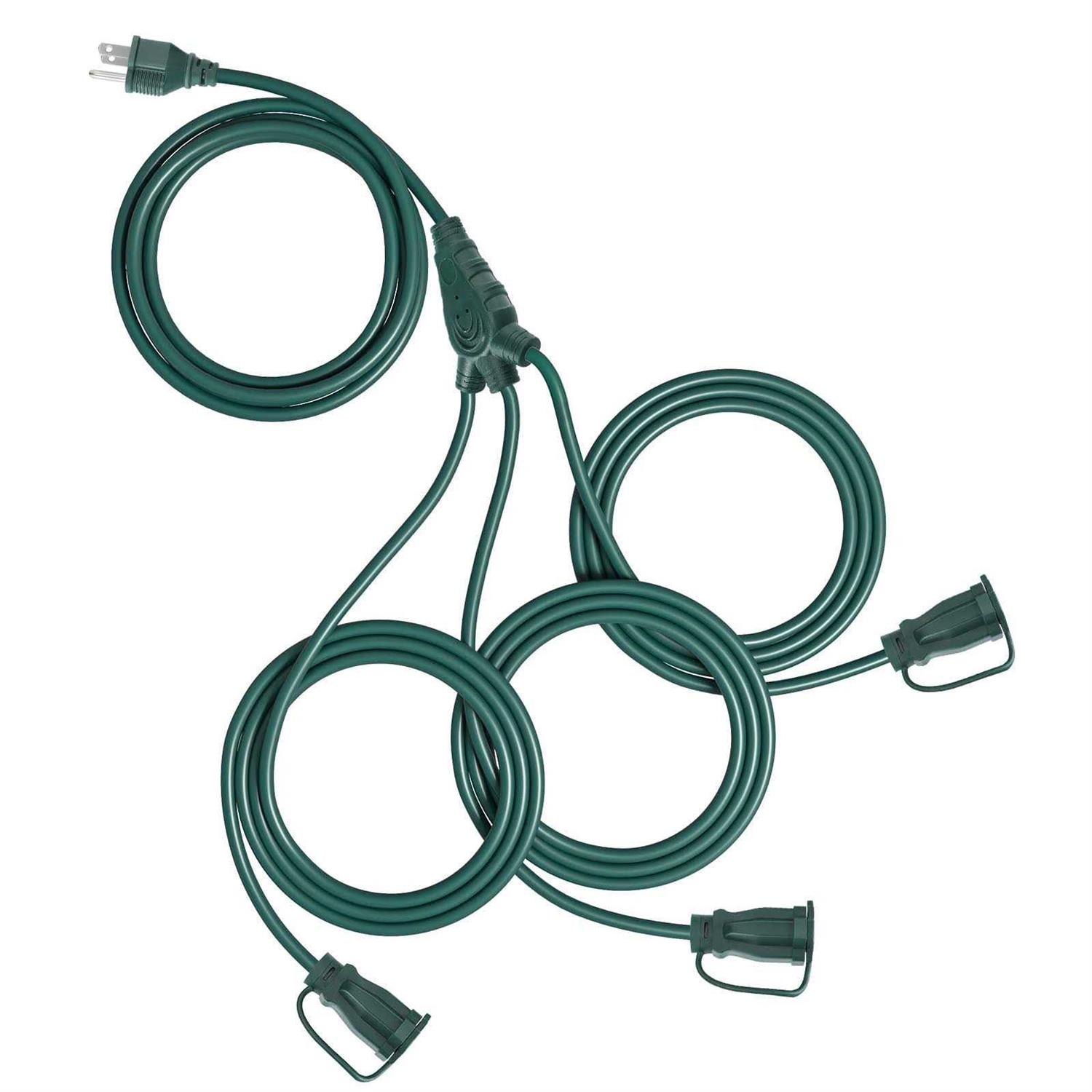 DEWENWILS Outdoor Extension Cord 3 Prong Outlets Plugs - Cheap Fitting