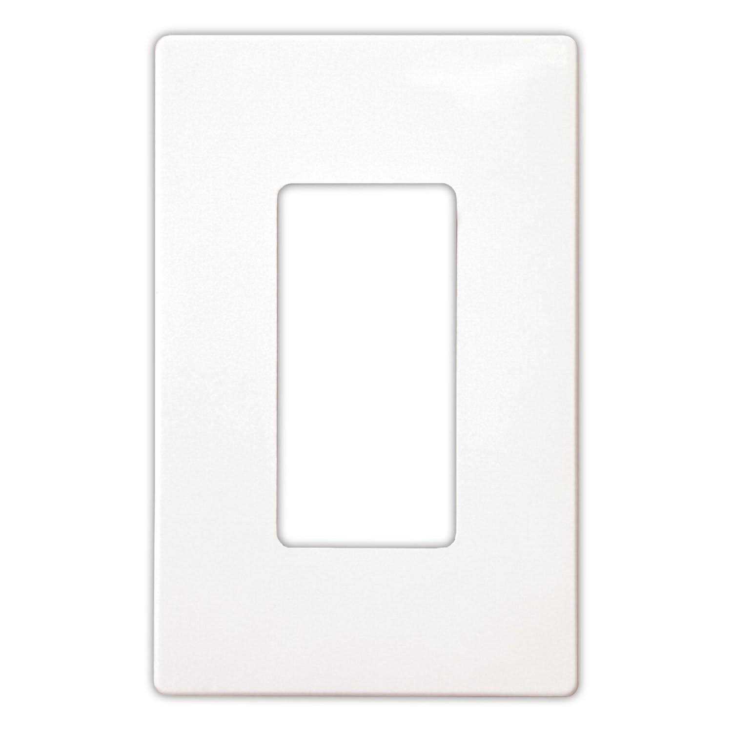 Eaton PJS26W Arrow Hart PJS26 Decorative Screw Less Wall Plate, 1 Gang, 3.13 in L x .5 in W x 4.88 in H, White - Cheap Fitting
