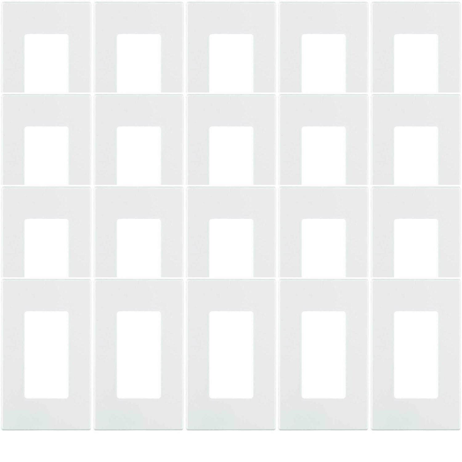 Leviton 80301-SW 1-Gang Decora Plus Screwless Wallplate - Cheap Fitting