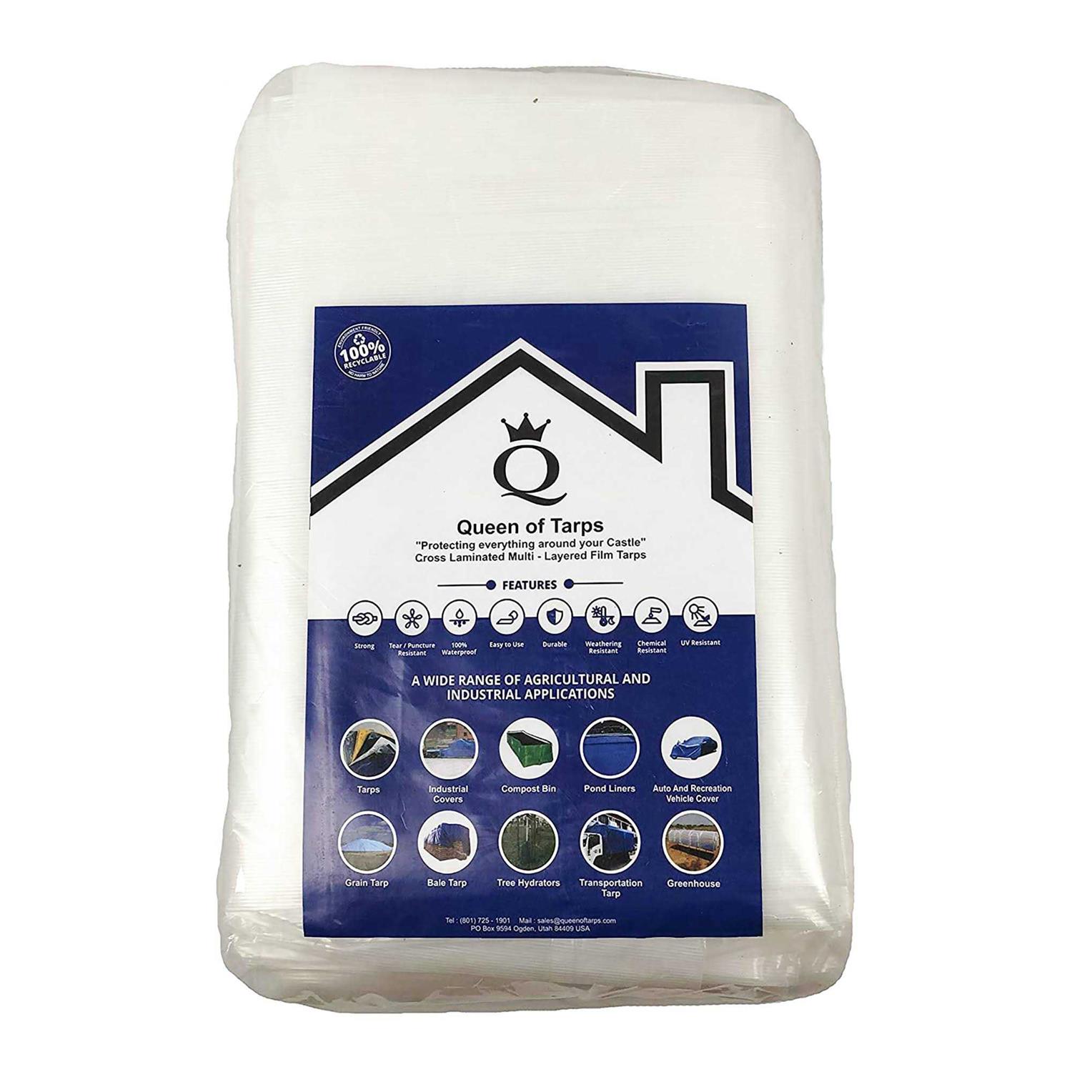 Queen of Tarps Heavy Duty All Purpose Plastic Tarp - Cheap Fitting