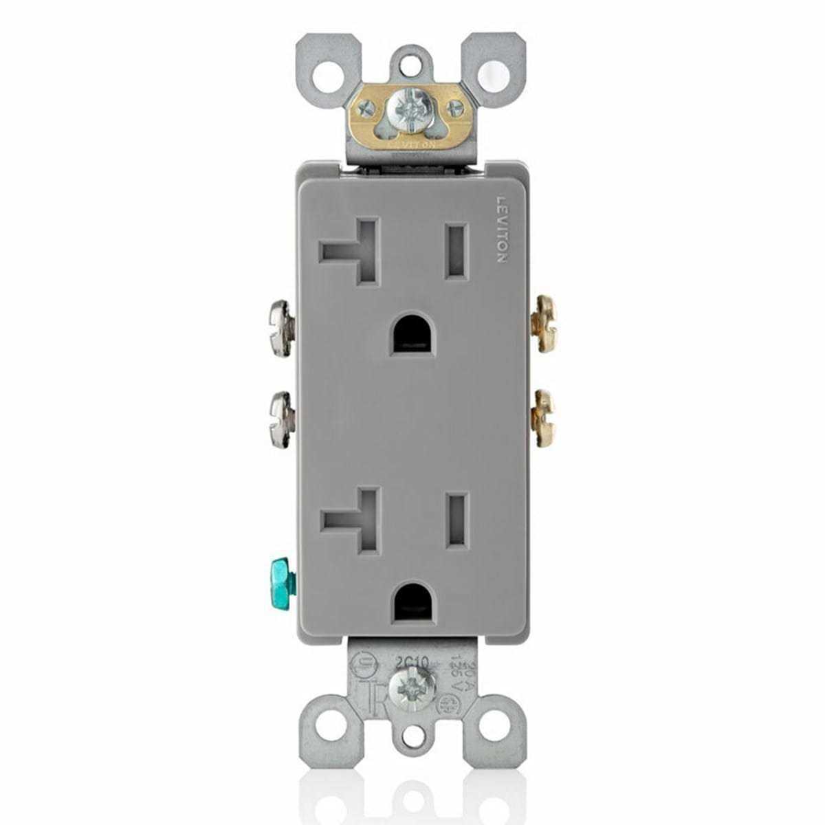 Leviton T5825 Decora Duplex Receptacle - Cheap Fitting