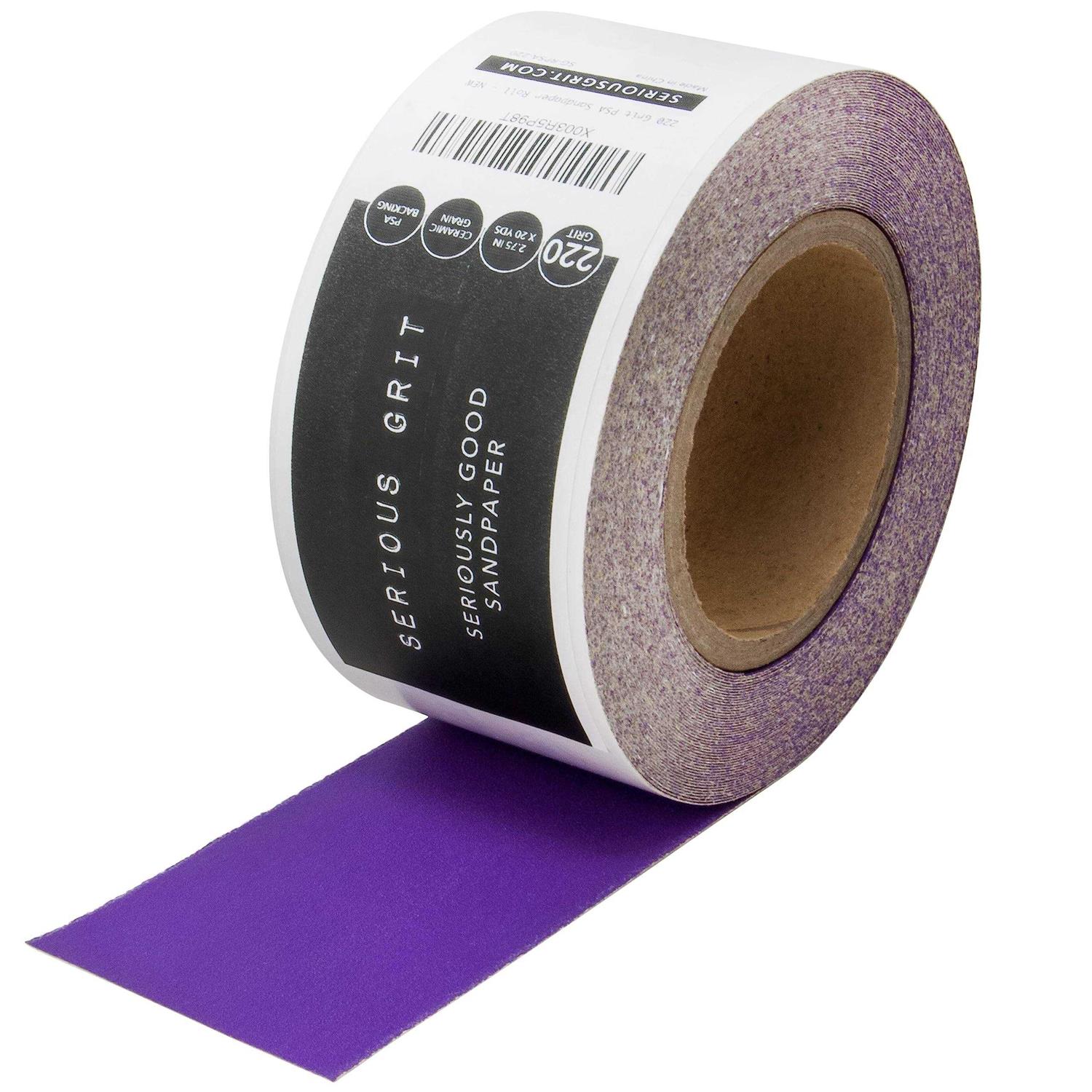 Serious Grit Ceramic PSA Sandpaper Rolls for Wood - Cheap Fitting