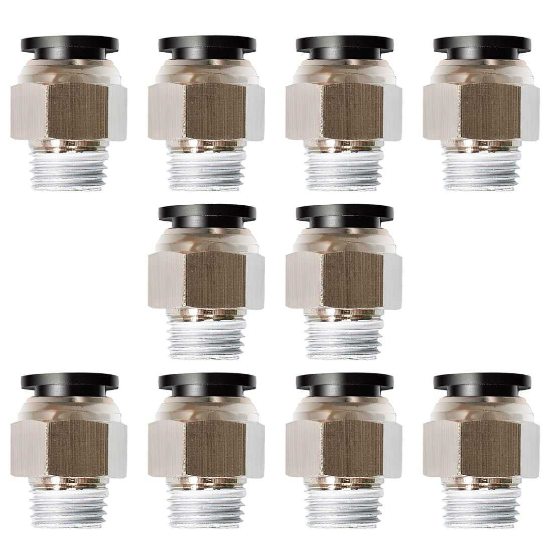 Beduan Push to Connect Tube OD x Thread Male Straight Pneumatic - Cheap Fitting