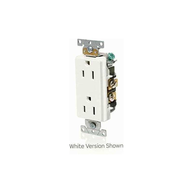 Leviton 16252-W Decora Plus Duplex Receptacle - Cheap Fitting