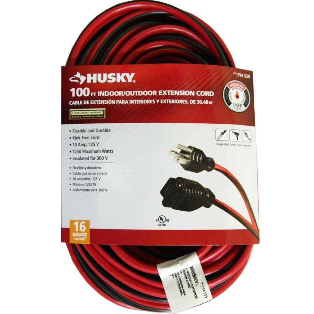 Husky Medium Duty Indoor/Outdoor Extension Cord - Cheap Fitting