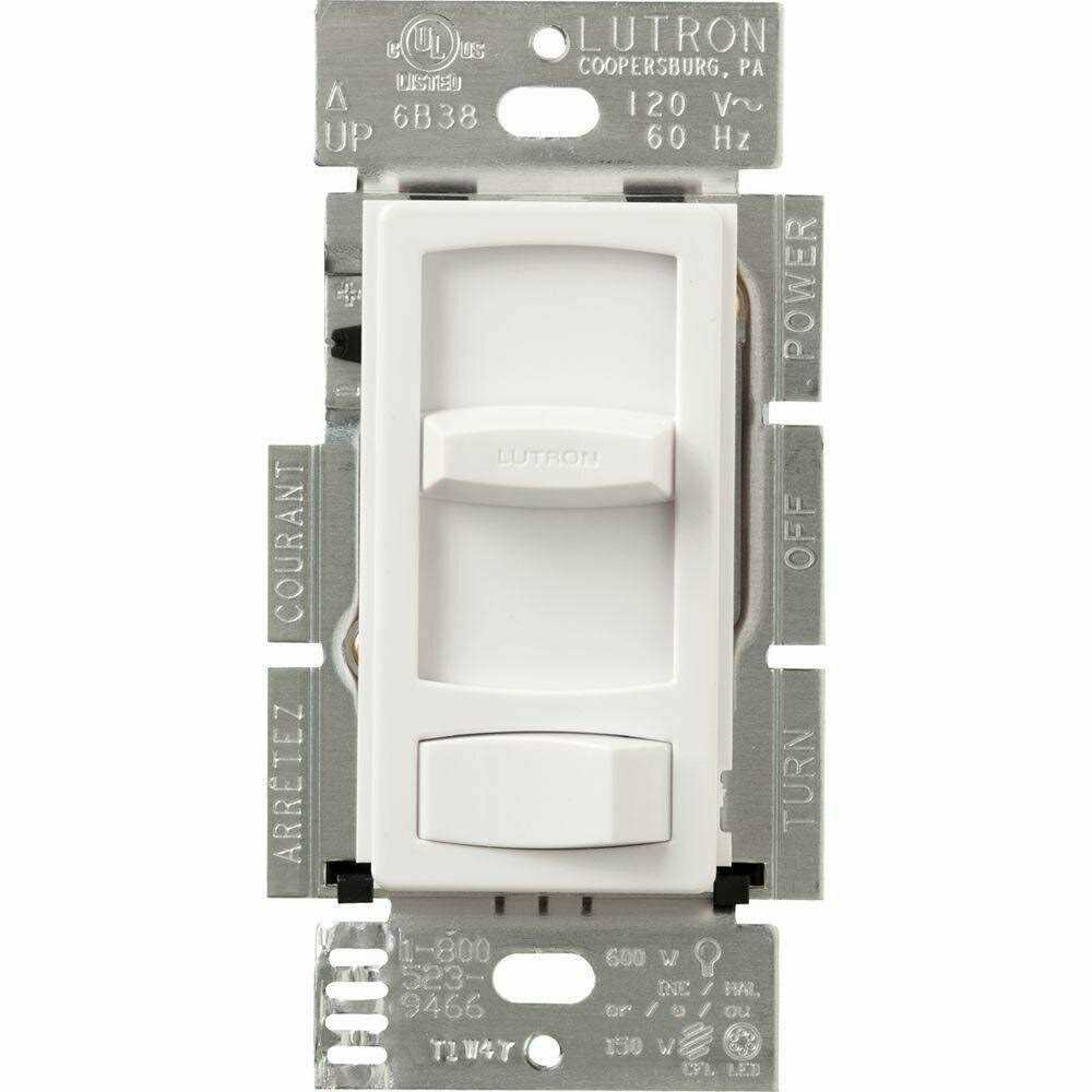 Lutron Skylark Contour 150-Watt Single Pole/3-Way CFL LED Dimmer CTCL-153PDH-WH - Cheap Fitting