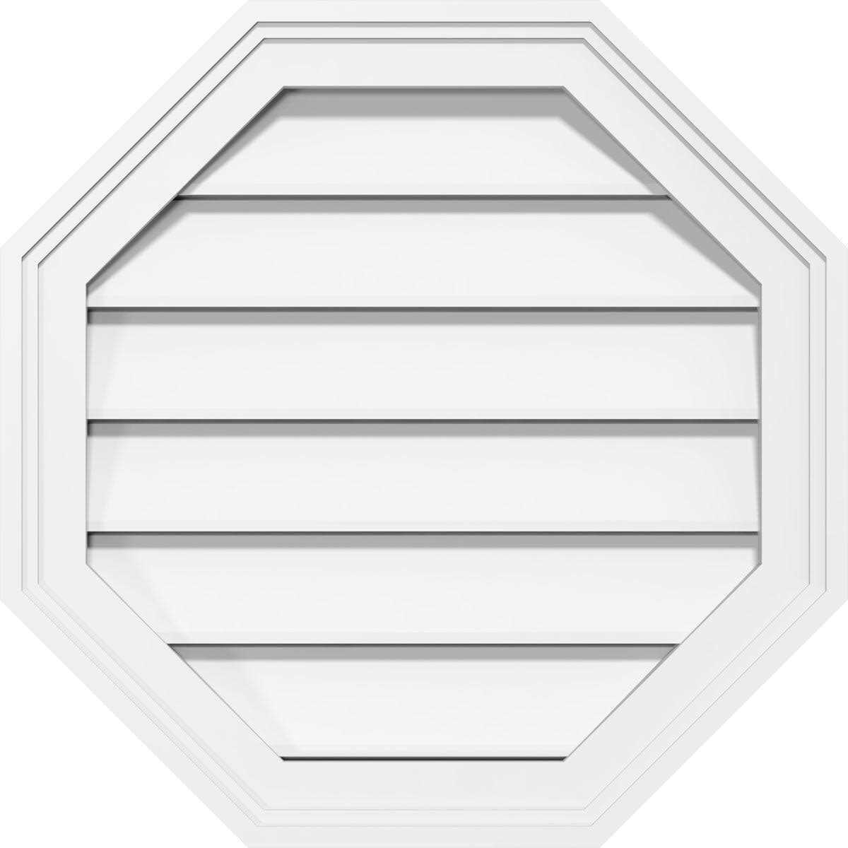 Ekena Millwork Octagonal Surface Mount PVC Gable Vent - Cheap Fitting