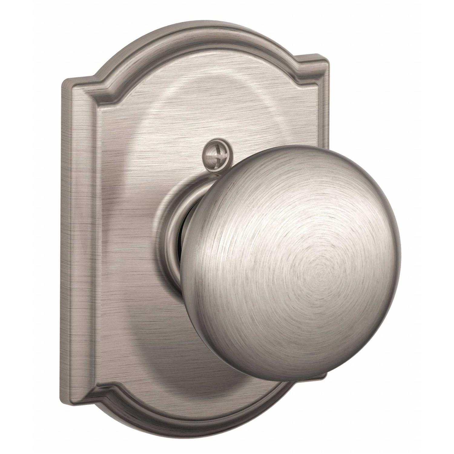 Plymouth Knob with Camelot Trim Non-Turning Lock Schlage F170PLY - Cheap Fitting