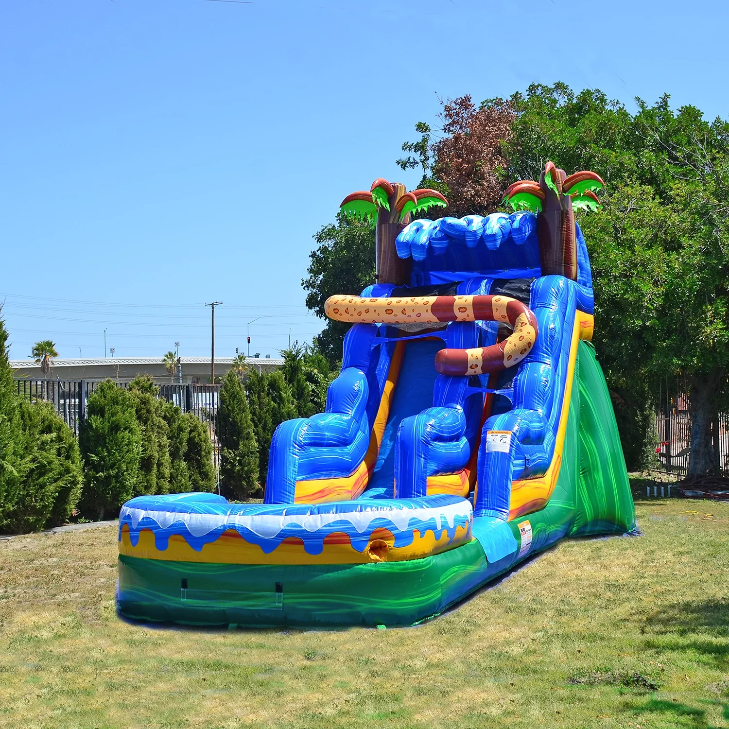 JumpOrange Commercial Grade Waterslide with Pool for Kids and Adults (with Blower), Jaguar - Cheap Fitting
