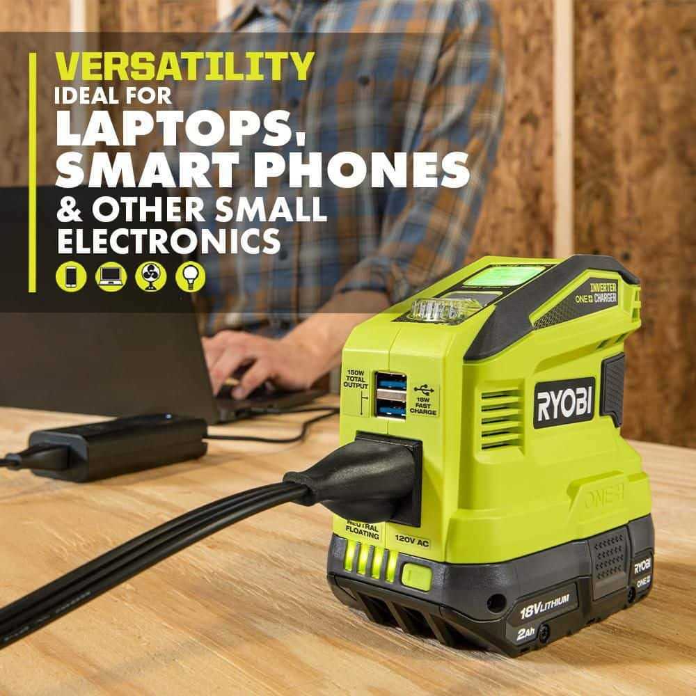 Ryobi RYI150C 150-Watt Push Start Power Source and Charger for ONE+ 18-Volt Battery with 2.0 Ah Battery - Cheap Fitting