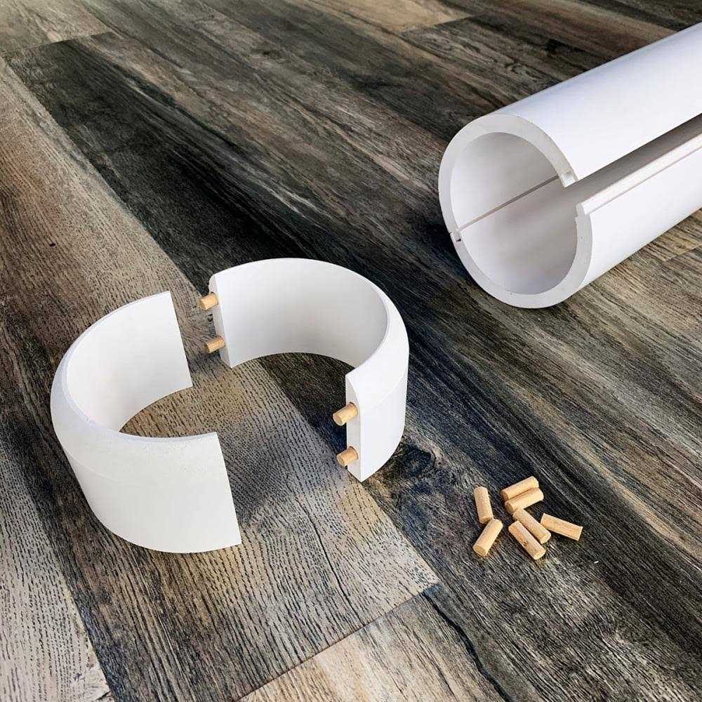 Ekena Millwork 5 x 94 PVC Lally Column Cover with Standard Cap & Base - Cheap Fitting