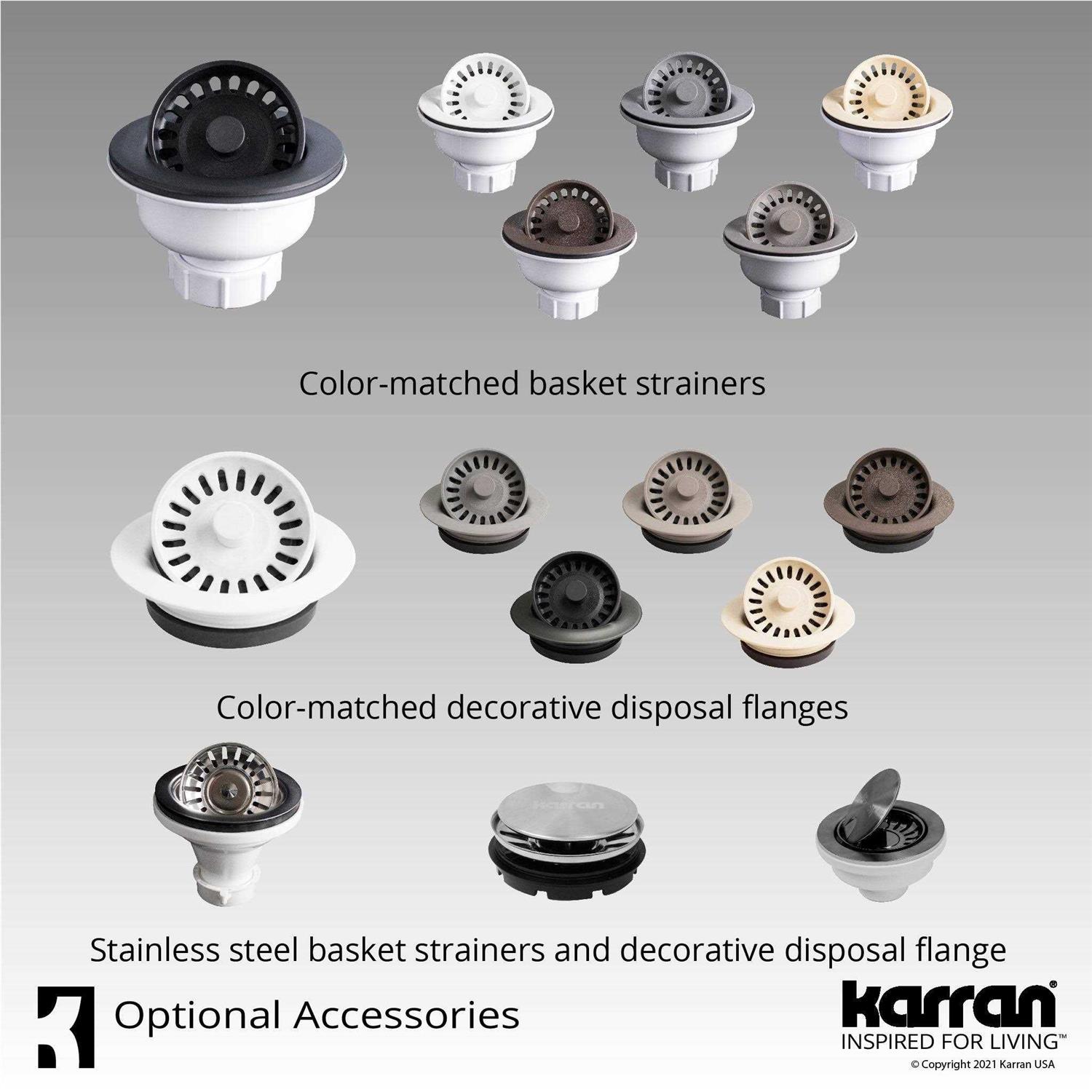 Karran QU-812 Undermount 32.5 in. Large Single Bowl Quartz Kitchen Sink Kit - Cheap Fitting