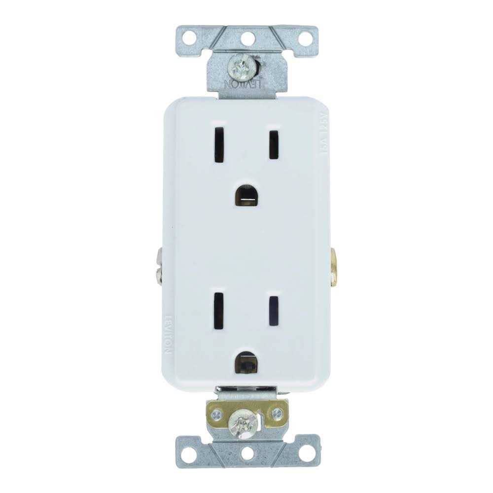 Leviton 16252-W Decora Plus Duplex Receptacle - Cheap Fitting