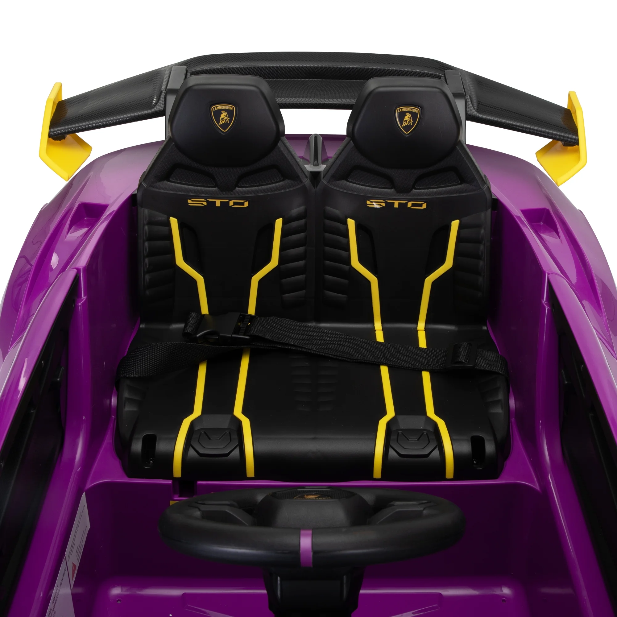 TOBBI 24V Lamborghini STO Licensed Kids Ride on Drift Car Gray Electric Car W/Remote Control LED Lights, up to 10 mph - Cheap Fitting