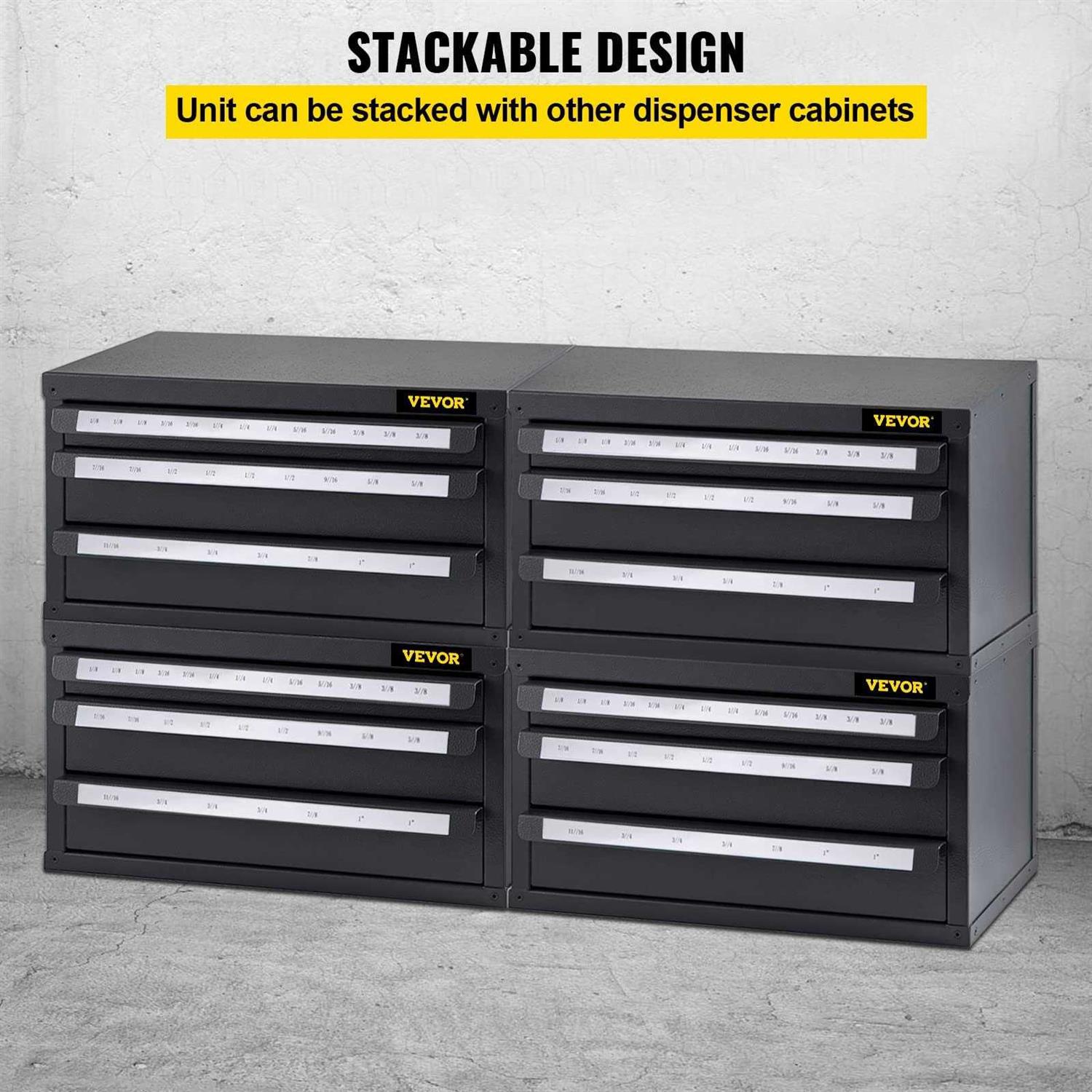 VEVOR End Mill Dispenser Cabinet Three-Drawer End Mill Dispenser End Mill Organizer Cabinet Cold Rolled Steel SCTLFPXD181926EBGV0 - Cheap Fitting