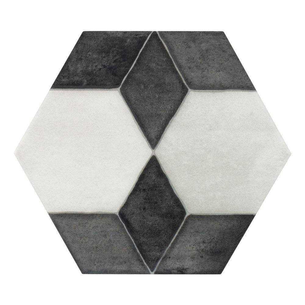 Boutique Ceramic Starfire White and Black 6-in x 6-in Multi-finish Porcelain Patterned Floor and Wall Tile LW20121808 - Cheap Fitting