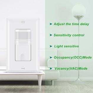ECOELER Motion Sensor Light Switch Occupancy & Vacancy Model Motion Activated Wall Switch - Cheap Fitting
