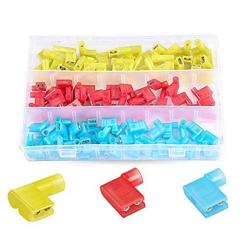 Nilight 50047R 110pcs Nylon Flag Spade Female Insulated Quick Disconnects 22-18 16-14 12-10 Gauge Flag Spade Electrical Crimp Terminals - Cheap Fitting