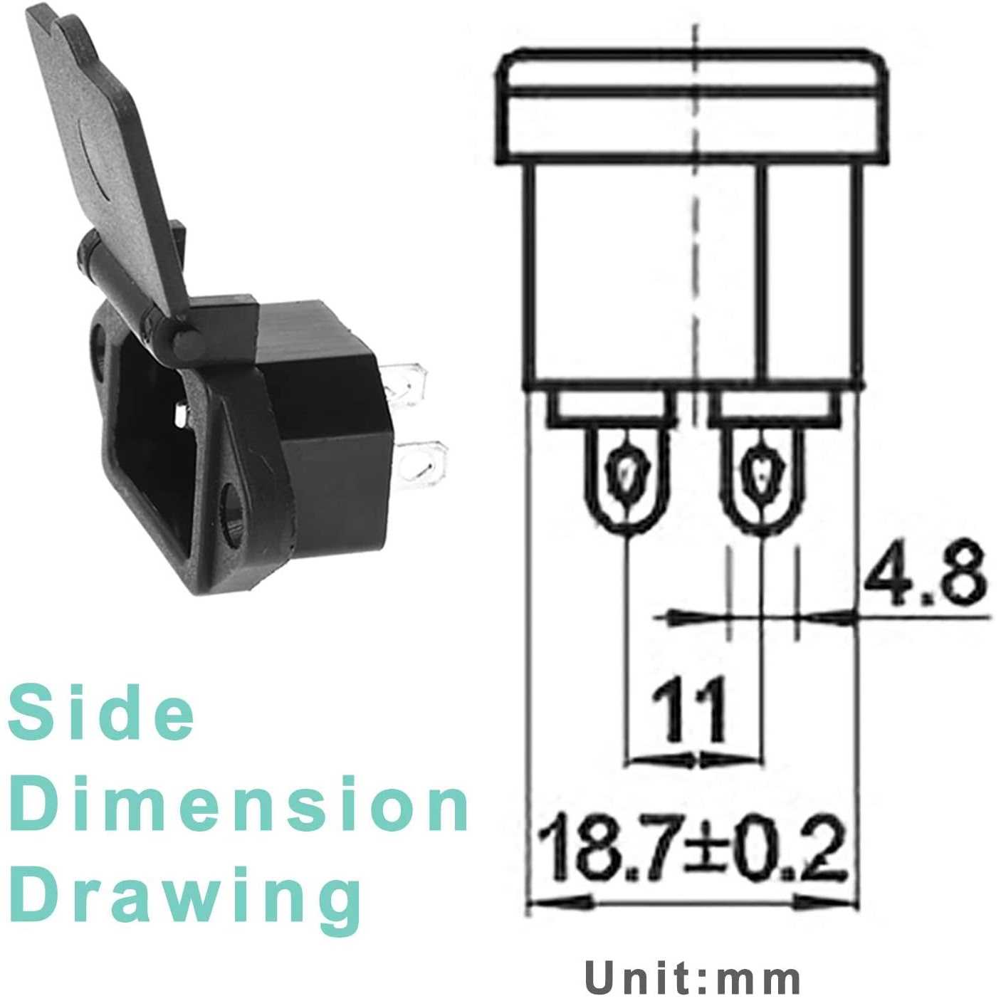 2 Pcs AC 250v 10A IEC 320 C14 Panel Mount Plug Adapter Power Connector Socket with Spring Cover - Cheap Fitting