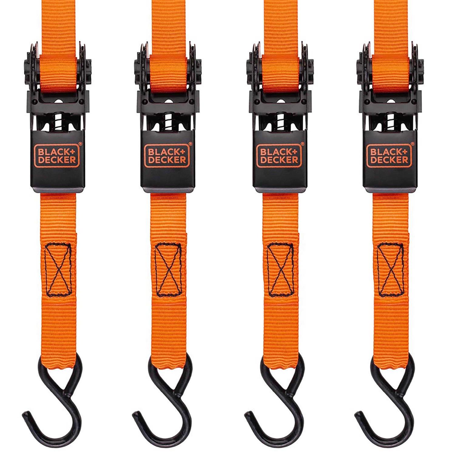 BLACK+DECKER 10 ft. x 1 in. Light Duty Ratchet Tie-Down Straps BD1005	BLACK+DECKER 10 ft. x 1 in. Light Duty Ratchet Tie-Down Straps BD1005 - Cheap Fitting